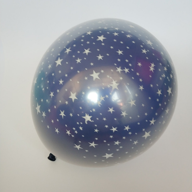 Globo estrellado colorido de 12 pulgadas de doble capa engrosada Pearl Star set bola mercado nocturno código de exploración push globo de regalo pequeño