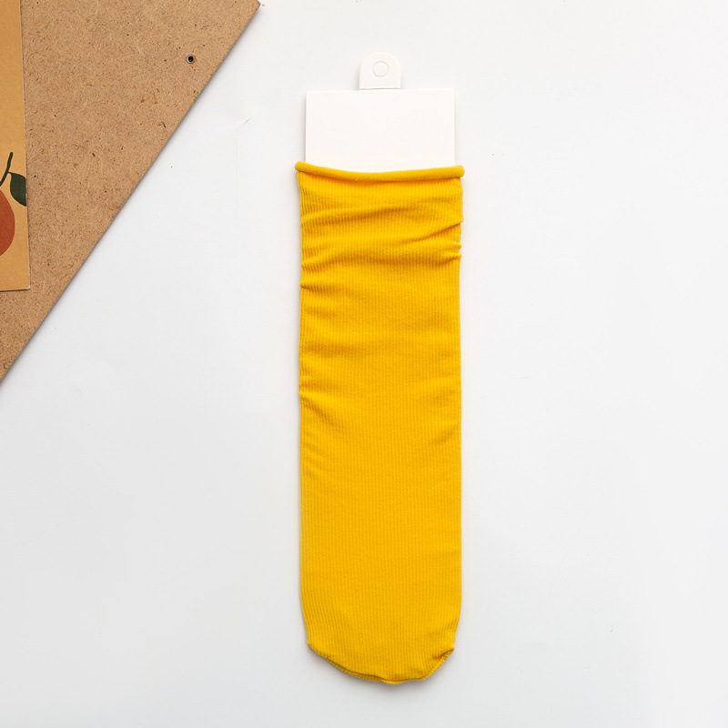 Calcetines de hielo para NIÑOS Calcetines de terciopelo de color sólido para niños grandes y pequeños calcetines para padres e hijos color brillante rayas verticales calcetines finos