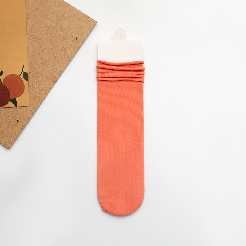 Calcetines de hielo para NIÑOS Calcetines de terciopelo de color sólido para niños grandes y pequeños calcetines para padres e hijos color brillante rayas verticales calcetines finos