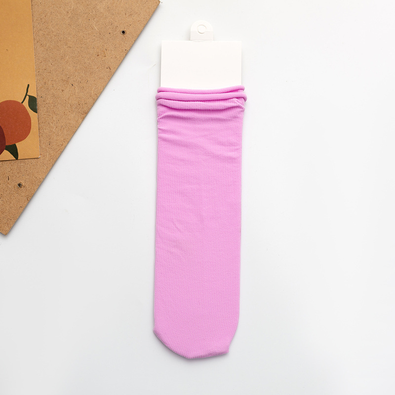 Calcetines de hielo para NIÑOS Calcetines de terciopelo de color sólido para niños grandes y pequeños calcetines para padres e hijos color brillante rayas verticales calcetines finos