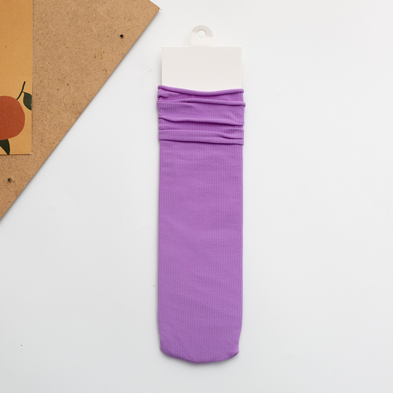 Calcetines de hielo para NIÑOS Calcetines de terciopelo de color sólido para niños grandes y pequeños calcetines para padres e hijos color brillante rayas verticales calcetines finos