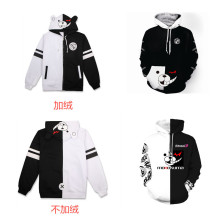 弹丸论破轮舞黑白熊卫衣cosplay日常款冬季长袖加厚连帽外套