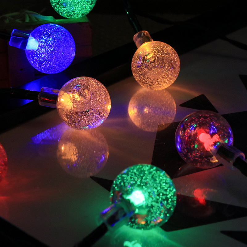 Lámpara de estrella LED, batería de cadena, camping al aire libre, luz decorativa solar, decoración de la habitación, luz de color pequeña, luz de Navidad