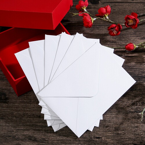 B6 solid color envelope white western style greeting card card storage envelope with glue cross-border Amazon