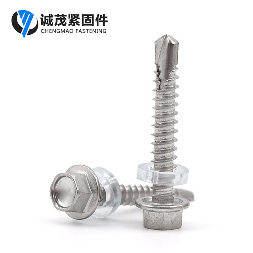 [Hexagonal drill tail screws] Self-tapping self-drilling dovetail screws, all 410 stainless steel hexagonal drill tail screws