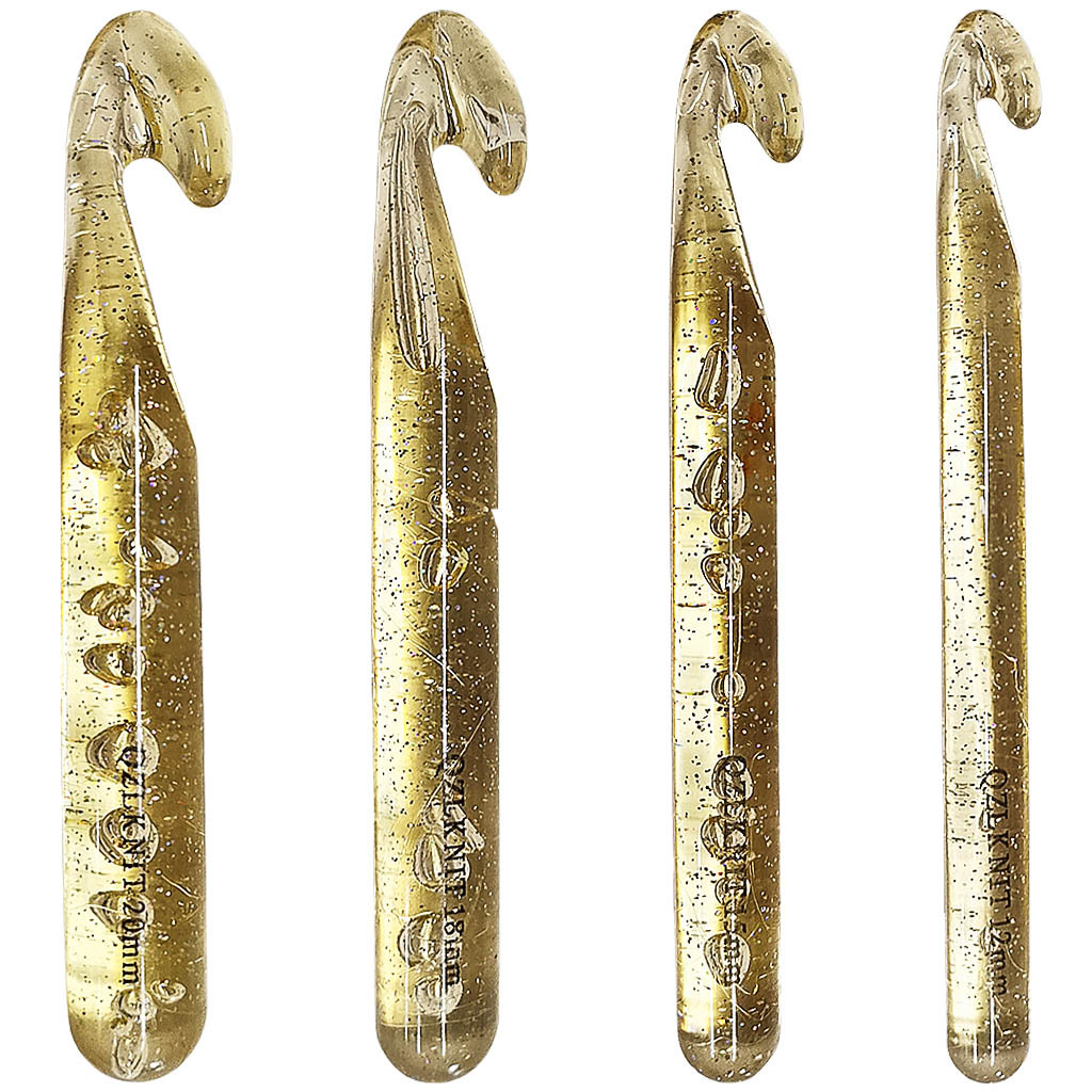 Herramientas de tejer nuevo suéter aguja ABS grueso ganchillo transparente 4 modelos solo al por mayor