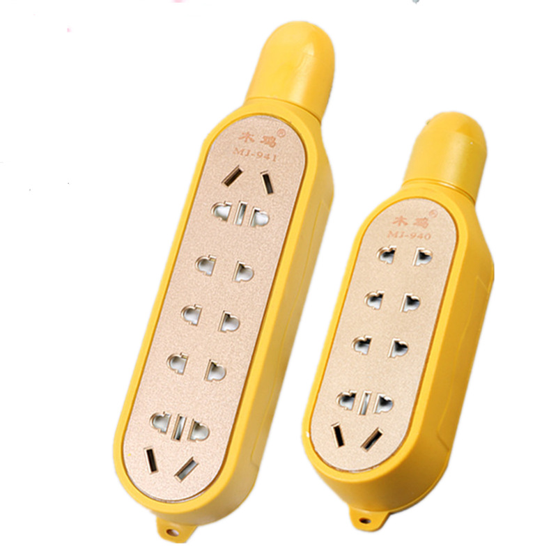 外贸大功率工程软胶插座MJ-941无线排插工厂加厚铜儿童安全门插板
