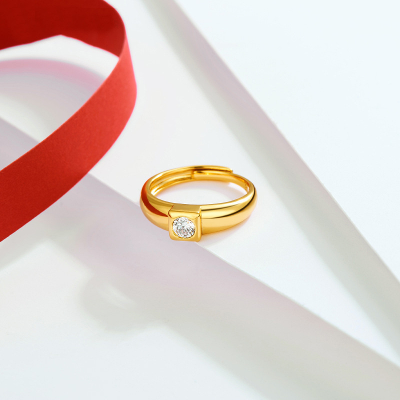 Xuping joyería pareja anillo nuevo anillo de aleación de 24k para hombres anillo de boda retro joyería al por mayor mujer