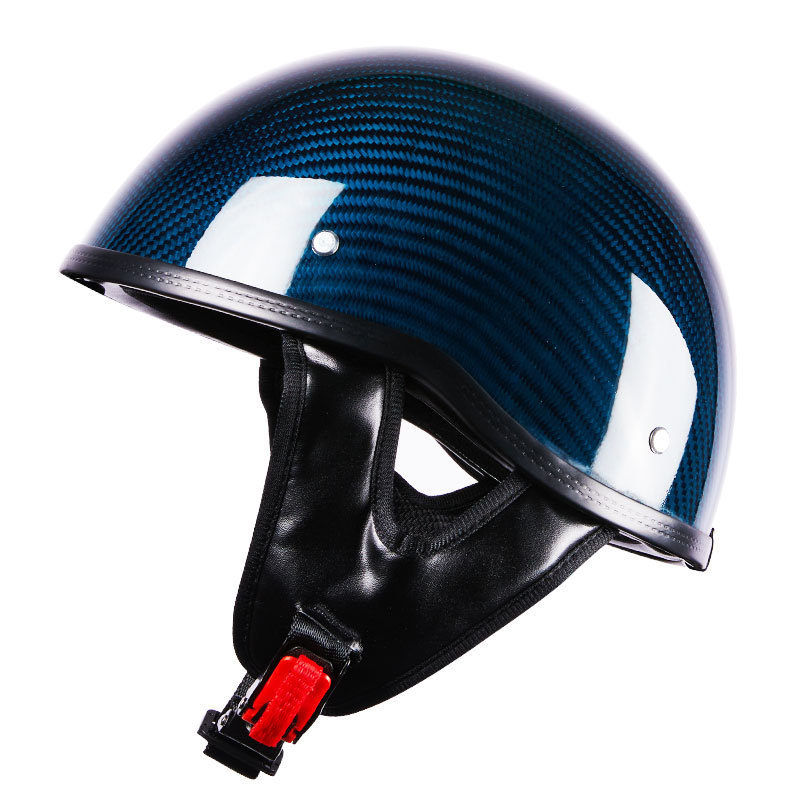 Casco de Motocicleta de Fibra de Carbono, Medio Casco, para Hombre, Venta al por Mayor de Fábrica, Casco de Verano para Vehículo Eléctrico, Casco de Príncipe para Mujer, Casco para Bicicleta Eléctrica