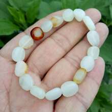 玉器新疆和田玉手串籽料小颗粒玉石原石女款手链厂家批发