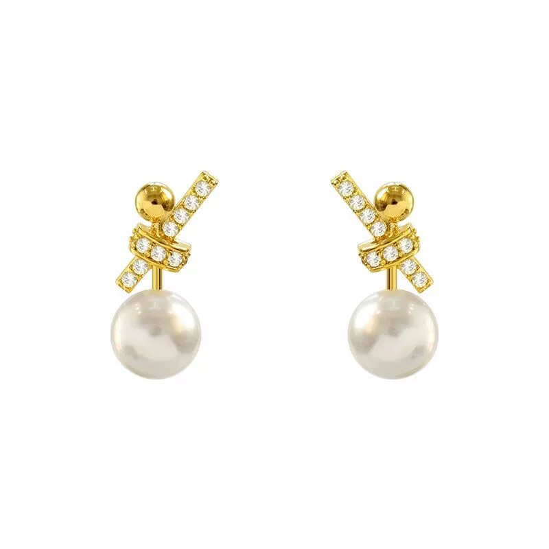 Серебряная игла с бантом, маленькие серьги из жемчуга, образец серебра 925, 2020 год