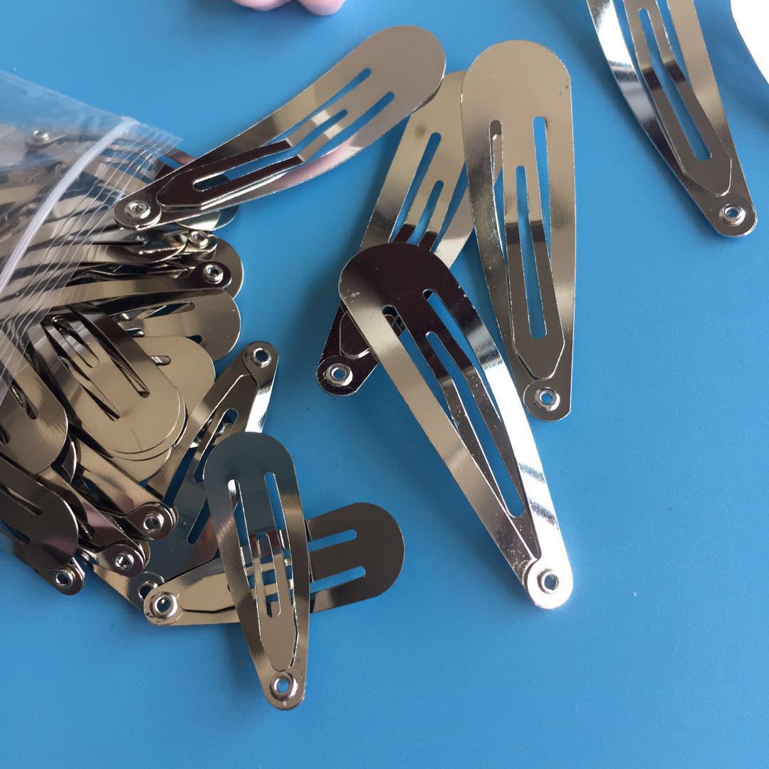 3-10CM metal water drop BB clips, children's hair clips, handmade DIY head accessories, factory supply bow hair clips