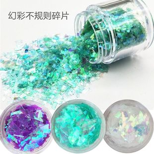 Cross-border Supply Thin Magic Color Irregular Sequins Nail Jewelry Fragments Nail Sequins Candy Paper Shell Paper