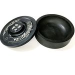 罗纹砚带盖砚台墨海墨盘碟学生初学者文房四宝书法墨汁徽砚