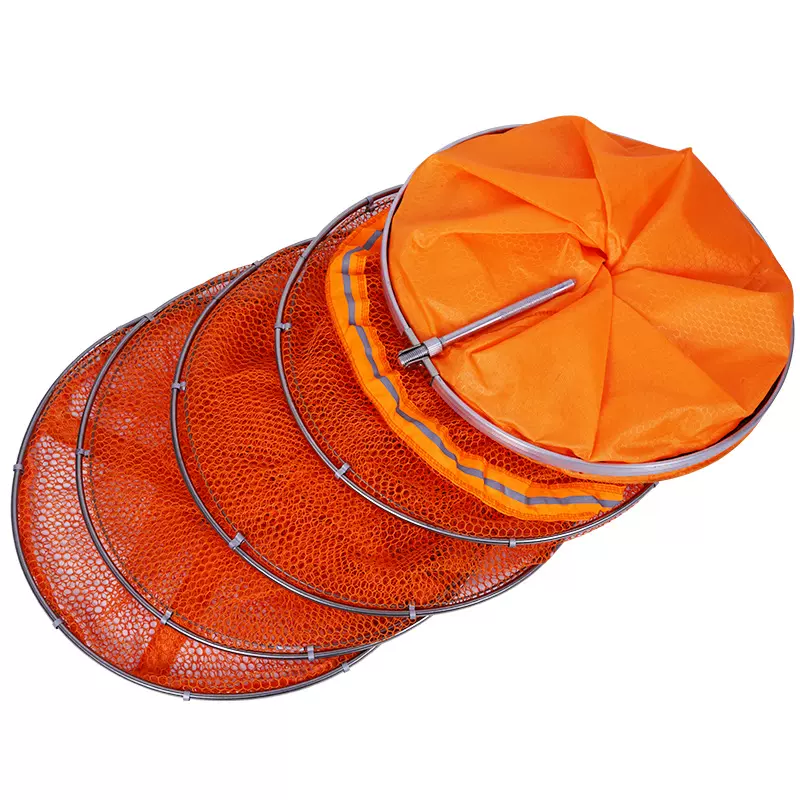 双圈橘黄涂胶鱼护渔护鱼网黑坑鱼护网兜鱼网兜渔具垂钓用批发