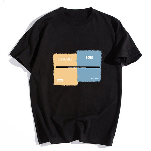 Short-sleeved T-shirt Summer Men's New Korean Style Trendy T-shirt Streetwear Cool Casual Youth Men's Top Wholesale