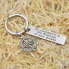 Stainless steel keychain Go Confidently in the Direction anchor