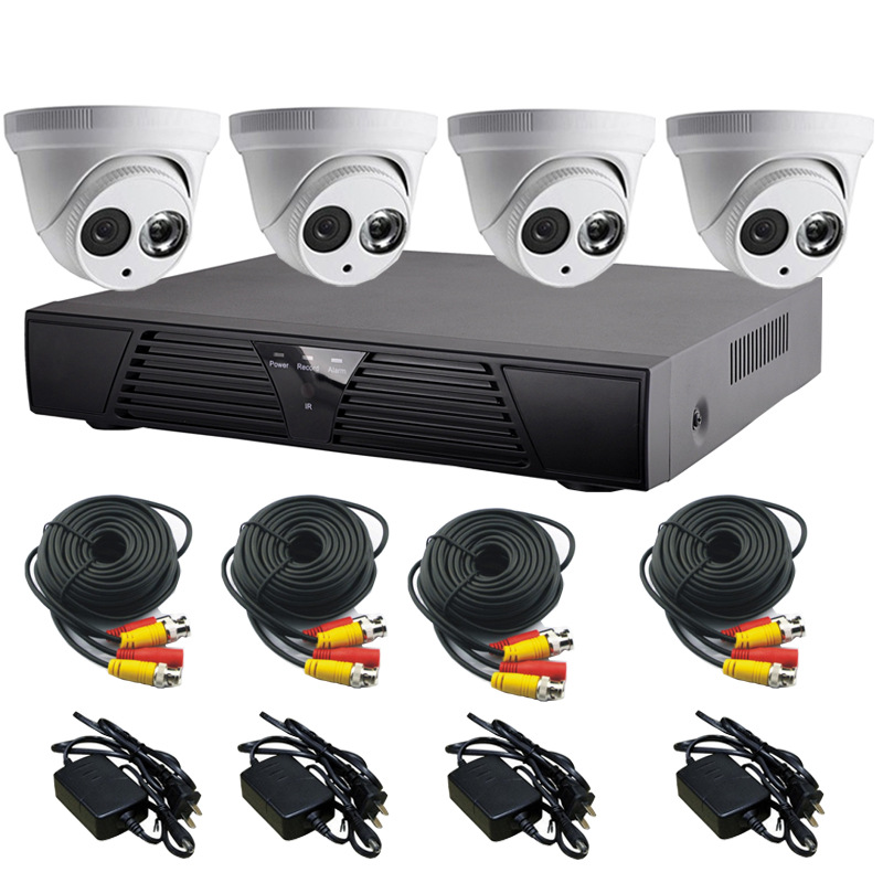 Kit de monitoreo doméstico Kit de equipos de monitoreo doméstico Ingeniería de seguridad 4CH CCTV kit dvr
