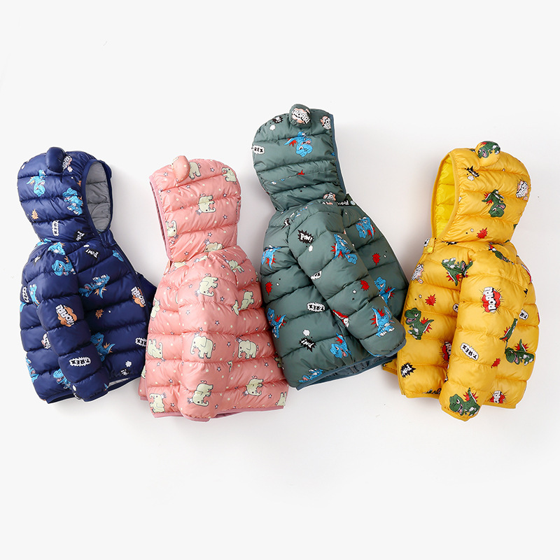 Autumn and Winter Children's Cotton Jackets, Down Cotton Jackets for Infants 0-3 Years Old, Lightweight and Warm Jackets for Boys and Girls