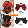 Black hairgrip with bow, hairpins, brand hair rope, Korean style