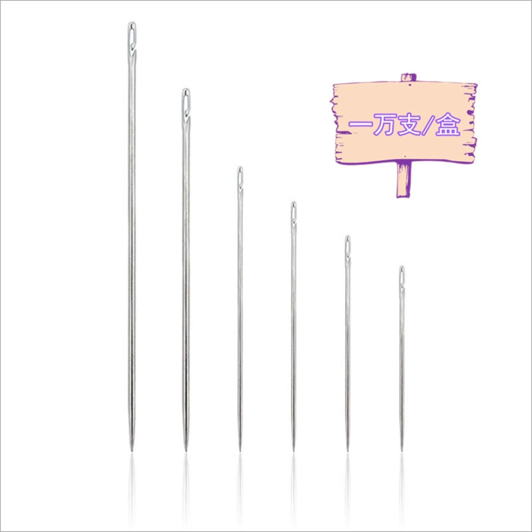 Ручная швейная игла без заправки нити, игла с боковым отверстием для пожилых людей без иглы, большие слепые глаза, без иглы