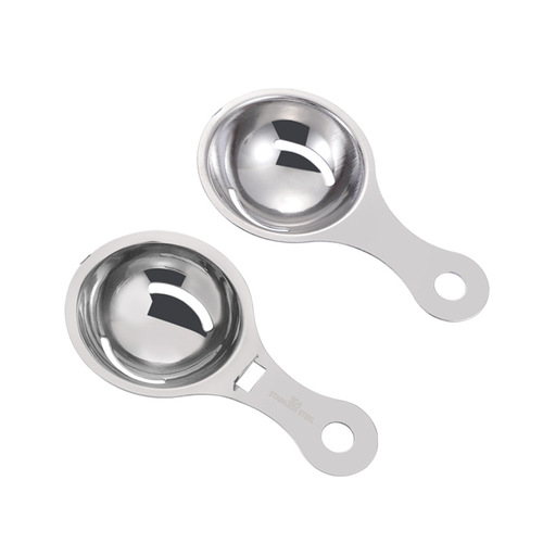 Source manufacturer 304 stainless steel egg separator creative baking tools egg white and yolk separator egg filter