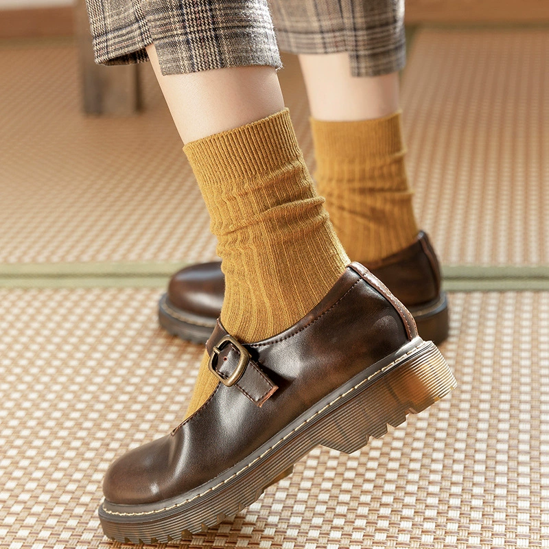 Tide, demi-season Japanese trend knee socks, mid-length, Korean style
