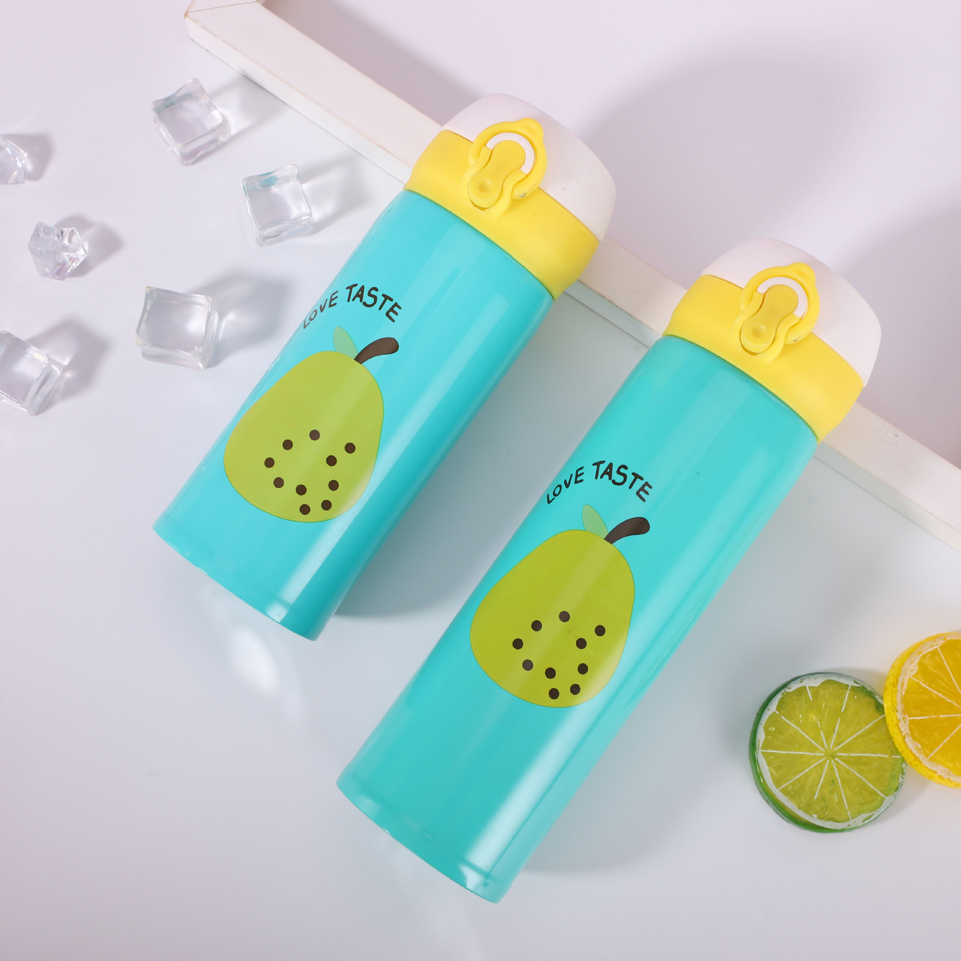 Stainless steel bouncing thermos cup student portable creative cartoon fruit gift water cup wholesale bouncing cup logo