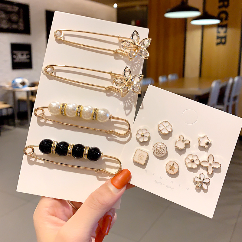 Botón de cuello anti-fuerte, botón secreto, artefacto invisible sin costura, broche de mujer, broche fijo de ropa, broche, broche de pecho.