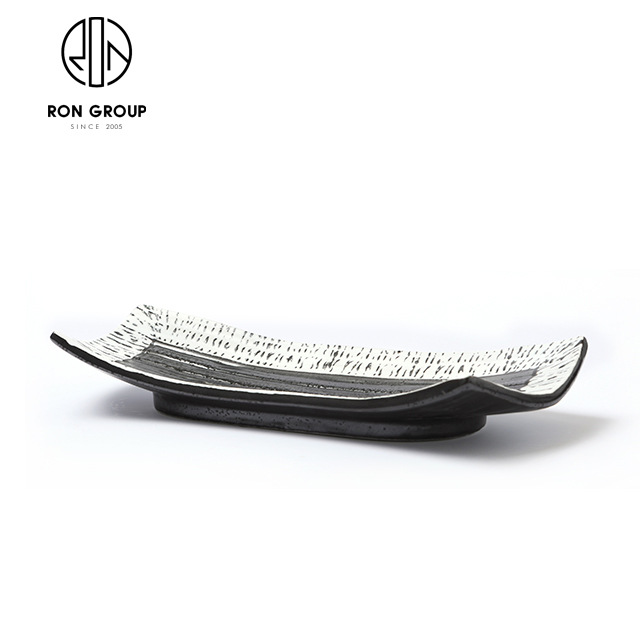 Ceramic Japanese rectangular tableware