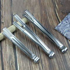 韓式不鏽鋼食品夾麵包夾加厚不鏽鋼燒烤夾自助餐夾牛排夾子