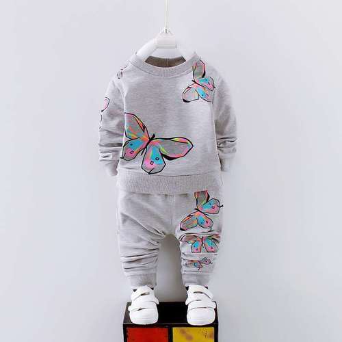Children's two-piece set spring and autumn  new baby girl children's clothing Korean version cotton-containing 0-4 years old children's casual suit