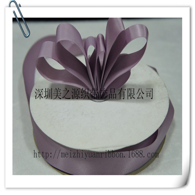 二寸宽(50MM)粉紫色单面涤纶带 5CM粉紫色涤纶缎带 衣帽服装辅料