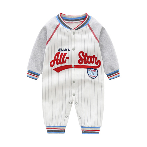 Cross-border  baby autumn clothes pajamas baby onesie crawling suit home wear non-footing sports series 