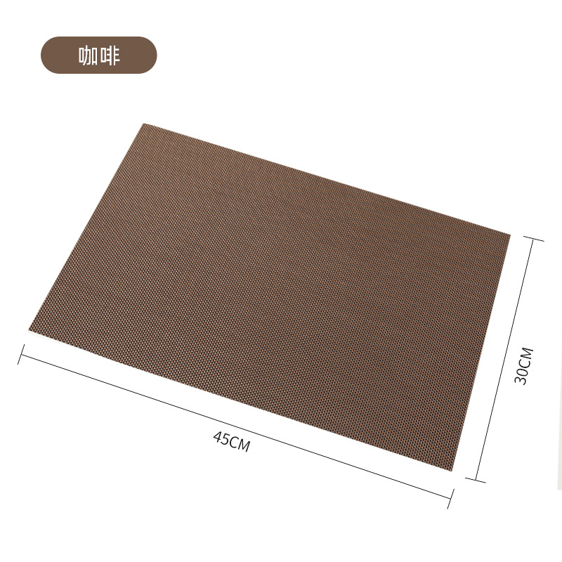 Mantel individual (placemat) 30×45 cm, color sólido Teslin, resistente al desgaste, lavable, ideal para hoteles y restaurantes occidentales