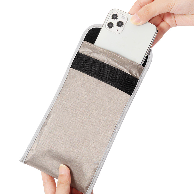 Nueva anti-radiación de la señal de blindaje de la bolsa del teléfono móvil 6,5 pulgadas cuadrado rombo RFID llave del coche anti-Posicionamiento desegaussing