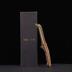 Fujian Bamboo Factory Directly Sell New Style Ebony Tea Tongs Rosewood Solid Copper Kung Fu Tea Accessories Tweezers 