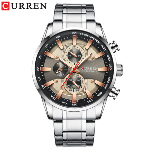 CURREN/Karen 8351 men's six-pin multi-function quartz watch waterproof round calendar watch foreign trade