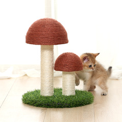 Cat tree pet supplies sky pillar mushroom cat scratch post round large pet wear-resistant cat toy wholesale