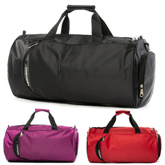 Fitness bag, men's sports bag, basketball training bag, football bag, portable travel bag, round shoulder travel bag, printed logo