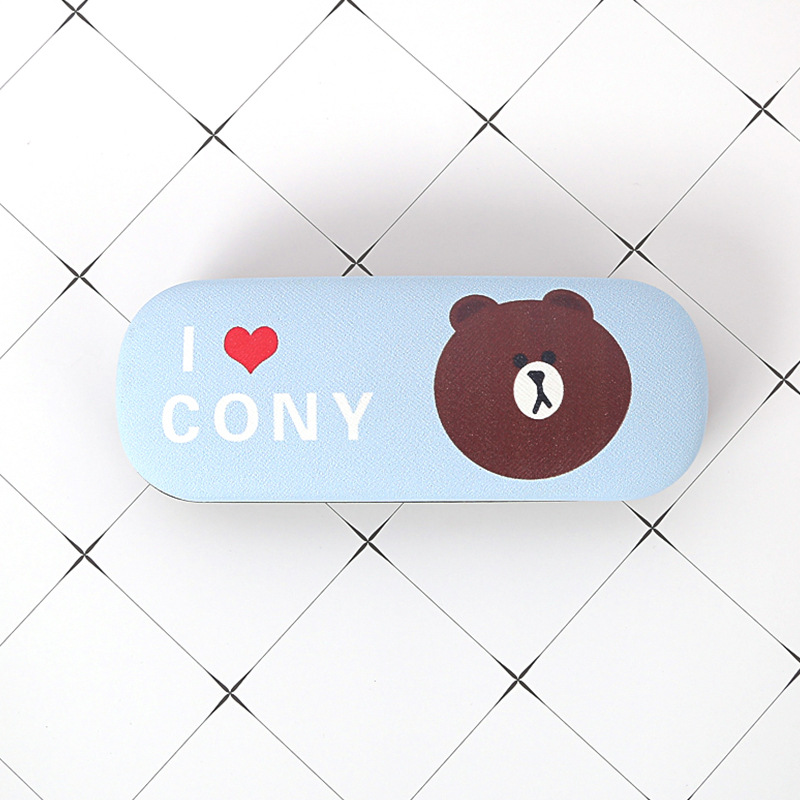 라이트 블루 작은 다크 브라운 곰