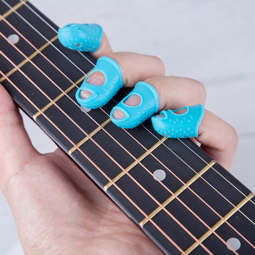 Guitar finger gloves wholesale manufacturer guitar silicone left finger silicone beginner practice string finger guard protective cover