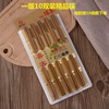 Chopsticks Household bamboo chopsticks 10 yuan store running rivers and lakes, 10 pairs of double -paired chopsticks carbonized bamboo chopsticks ground