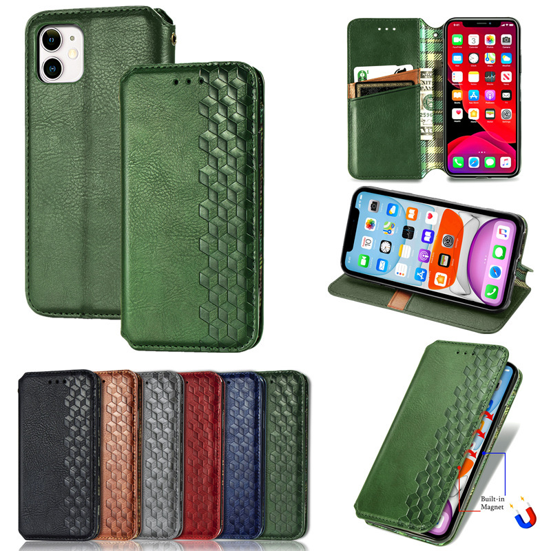 Suitable for Iphone15 Mobile Phone Leather Case Flip Cover Apple 13 Magnetic Protective Cover Card Xr Mobile Phone Case New Stereo