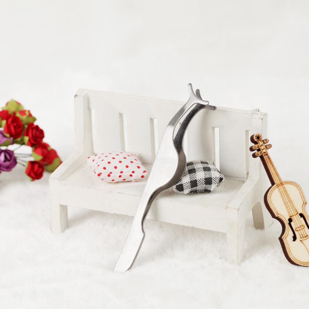 金属不锈钢假睫毛镊子 假睫毛夹子 假睫毛辅助器