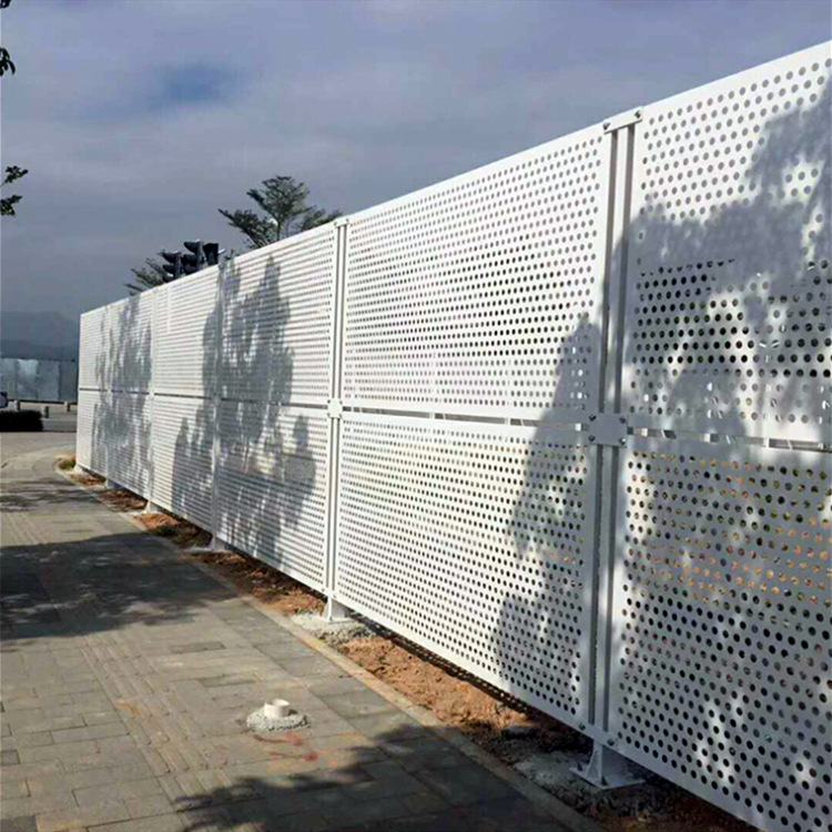 现货冲孔围挡金属洞洞板冲孔板沿海防风围墙市政施工围挡厂家直供