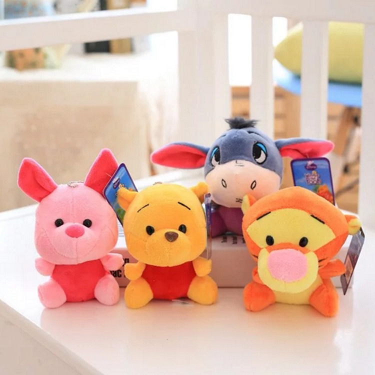 Winnie the Pooh Family Doll Key Bag Pendant Plush Toy Rag Doll Boy Girl Children Doll Gift