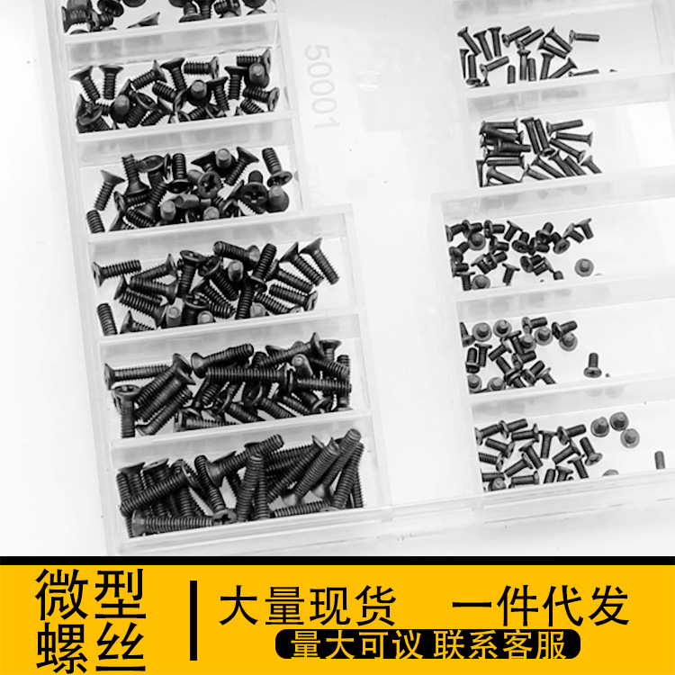 修表工具手表表盖后盖螺丝18个规格不锈钢螺丝 盒装十字螺丝套装