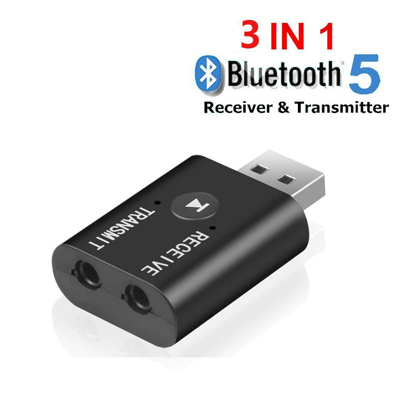 USB-передатчик Bluetooth 5.0, передатчик-приемник, ТВ-компьютер «три в одном», Bluetooth-адаптер, аудиогарнитура