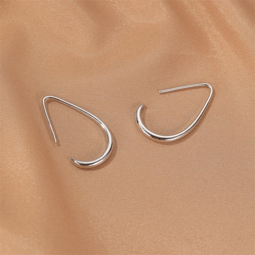Cold style simple water drop earrings for women, personalized and versatile earrings, French hollow geometric earrings